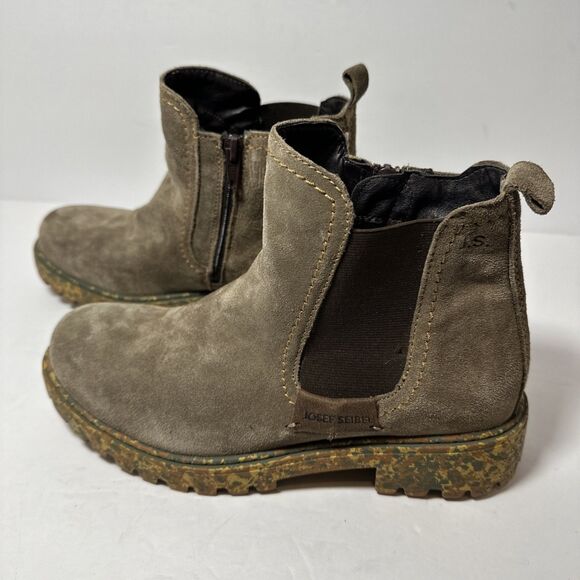 Josef Seibel Brown Suede Chelsea Boots Size EU 36 US 5.5-6 Camoflauge Sole - Picture 4 of 12